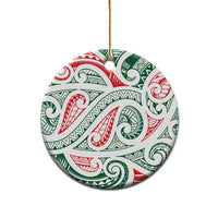 New Zealand Kowhaiwhai Christmas Ceramic Ornament Traditional Maori Koru Pattern - Polynesian Pride