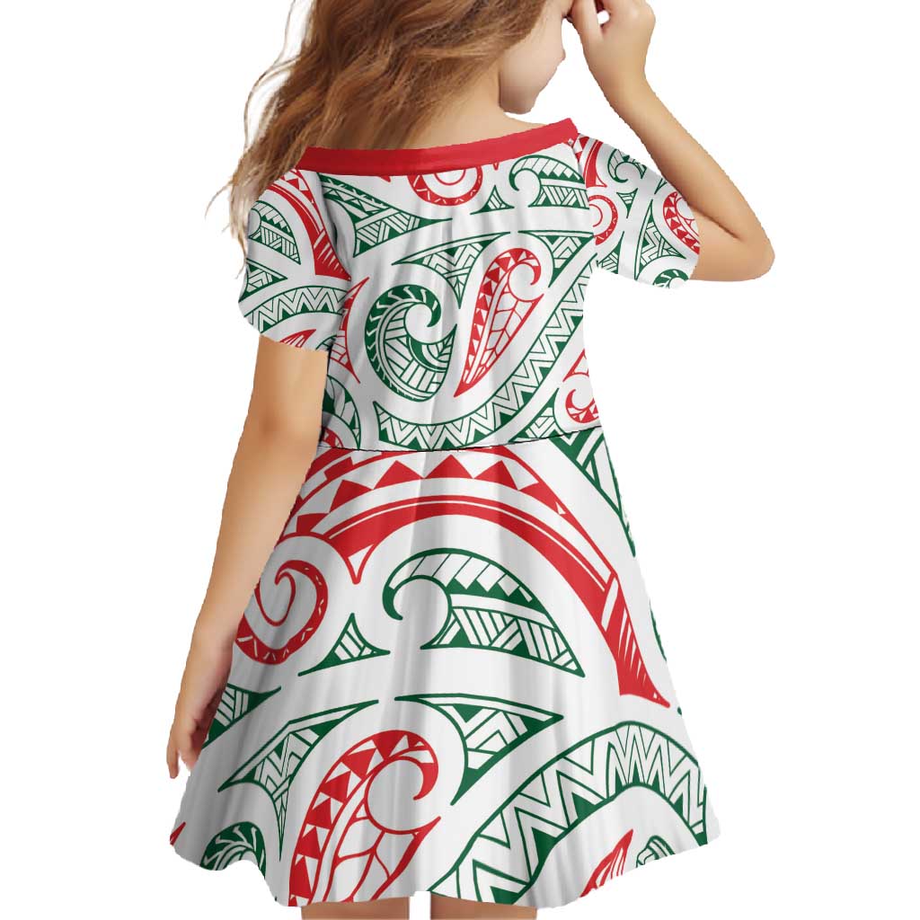 New Zealand Kowhaiwhai Christmas Family Matching Mermaid Dress and Hawaiian Shirt Traditional Maori Koru Pattern - Polynesian Pride