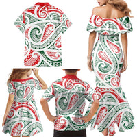 New Zealand Kowhaiwhai Christmas Family Matching Mermaid Dress and Hawaiian Shirt Traditional Maori Koru Pattern - Polynesian Pride