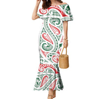 New Zealand Kowhaiwhai Christmas Family Matching Mermaid Dress and Hawaiian Shirt Traditional Maori Koru Pattern - Polynesian Pride