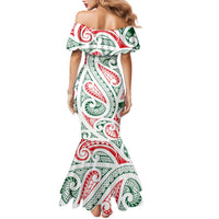 New Zealand Kowhaiwhai Christmas Family Matching Mermaid Dress and Hawaiian Shirt Traditional Maori Koru Pattern - Polynesian Pride
