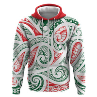 New Zealand Kowhaiwhai Christmas Hoodie Traditional Maori Koru Pattern - Polynesian Pride