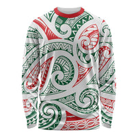 New Zealand Kowhaiwhai Christmas Long Sleeve Shirt Traditional Maori Koru Pattern - Polynesian Pride