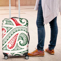 New Zealand Kowhaiwhai Christmas Luggage Cover Traditional Maori Koru Pattern - Polynesian Pride