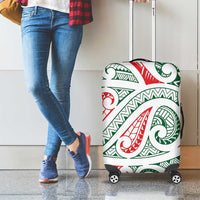 New Zealand Kowhaiwhai Christmas Luggage Cover Traditional Maori Koru Pattern - Polynesian Pride