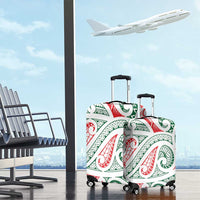 New Zealand Kowhaiwhai Christmas Luggage Cover Traditional Maori Koru Pattern - Polynesian Pride