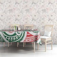 New Zealand Kowhaiwhai Christmas Tablecloth Traditional Maori Koru Pattern - Polynesian Pride