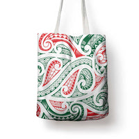 New Zealand Kowhaiwhai Christmas Tote Bag Traditional Maori Koru Pattern - Polynesian Pride