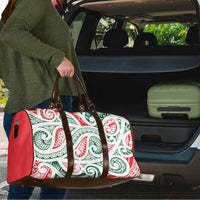 New Zealand Kowhaiwhai Christmas Travel Bag Traditional Maori Koru Pattern - Polynesian Pride