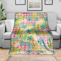 Hawaiian Palaka Blanket Hibiscus Palm Leaf Pattern - Polynesian Pride