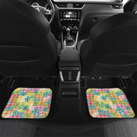 Hawaiian Palaka Car Mats Hibiscus Palm Leaf Pattern - Polynesian Pride