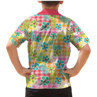 Hawaiian Palaka Family Matching Mermaid Dress and Hawaiian Shirt Hibiscus Palm Leaf Pattern - Polynesian Pride