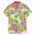 Hawaiian Palaka Family Matching Puletasi and Hawaiian Shirt Hibiscus Palm Leaf Pattern - Polynesian Pride
