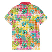 Hawaiian Palaka Family Matching Short Sleeve Bodycon Dress and Hawaiian Shirt Hibiscus Palm Leaf Pattern - Polynesian Pride