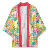 Hawaiian Palaka Kimono Hibiscus Palm Leaf Pattern - Polynesian Pride