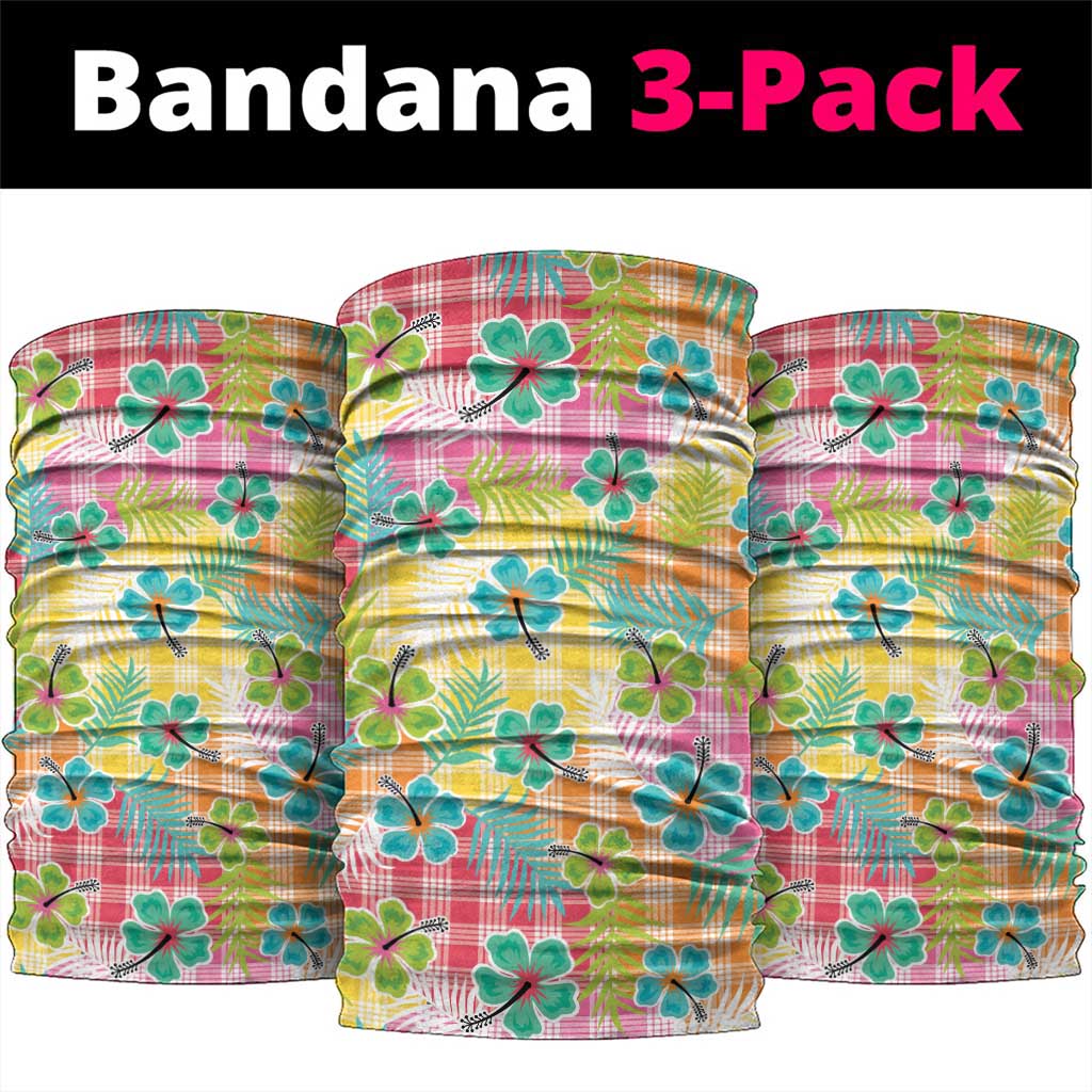 Hawaiian Palaka Neck Gaiter Hibiscus Palm Leaf Pattern - Polynesian Pride