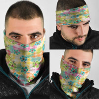 Hawaiian Palaka Neck Gaiter Hibiscus Palm Leaf Pattern - Polynesian Pride