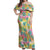 Hawaiian Palaka Off Shoulder Maxi Dress Hibiscus Palm Leaf Pattern - Polynesian Pride
