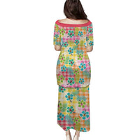 Hawaiian Palaka Puletasi Hibiscus Palm Leaf Pattern - Polynesian Pride