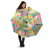 Hawaiian Palaka Umbrella Hibiscus Palm Leaf Pattern - Polynesian Pride