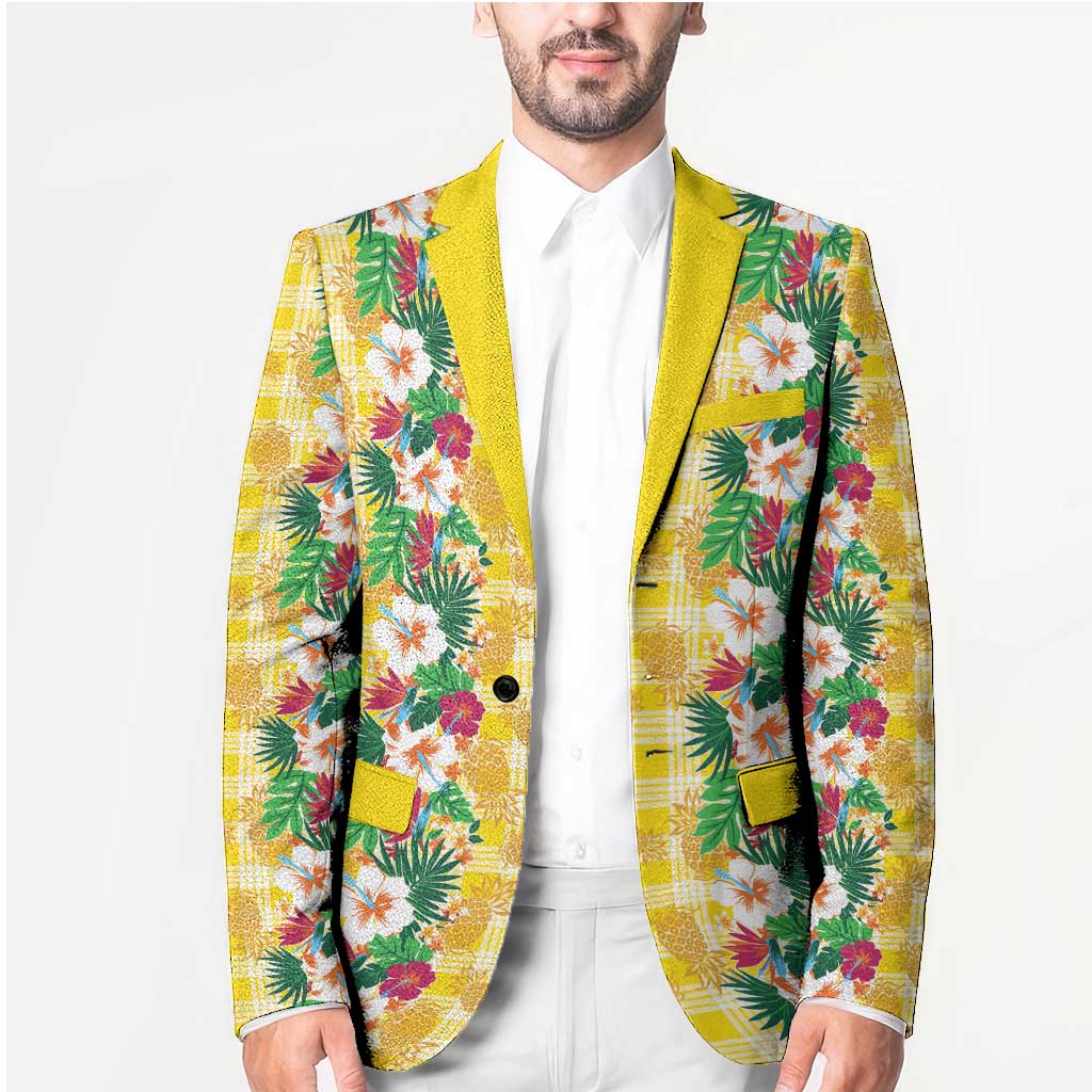 Hawaiian Palaka Blazer Hibiscus Pineapple Lei - Polynesian Pride