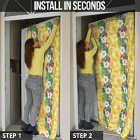 Hawaiian Palaka Door Cover Hibiscus Pineapple Lei - Polynesian Pride