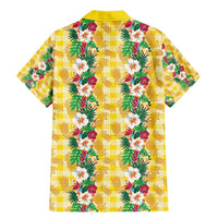 Hawaiian Palaka Family Matching Mermaid Dress and Hawaiian Shirt Hibiscus Pineapple Lei - Polynesian Pride