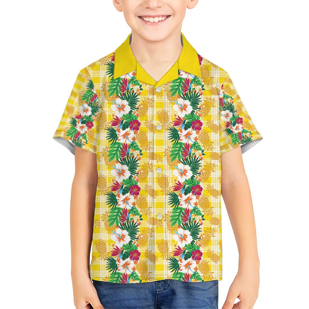 Hawaiian Palaka Hawaiian Shirt Hibiscus Pineapple Lei - Polynesian Pride