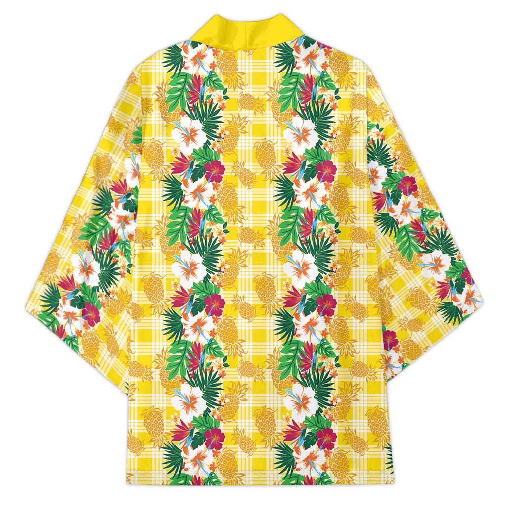 Hawaiian Palaka Kimono Hibiscus Pineapple Lei - Polynesian Pride