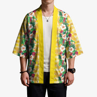 Hawaiian Palaka Kimono Hibiscus Pineapple Lei - Polynesian Pride