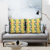 Hawaiian Palaka Pillow Cover Hibiscus Pineapple Lei - Polynesian Pride