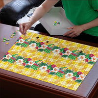 Hawaiian Palaka Puzzle Hibiscus Pineapple Lei - Polynesian Pride