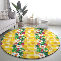 Hawaiian Palaka Round Carpet Hibiscus Pineapple Lei - Polynesian Pride