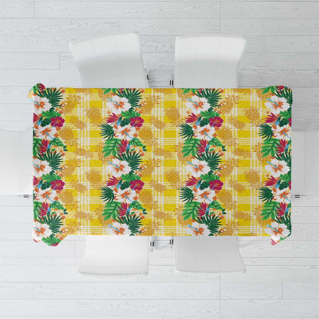 Hawaiian Palaka Tablecloth Hibiscus Pineapple Lei - Polynesian Pride