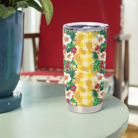 Hawaiian Palaka Tumbler Cup Hibiscus Pineapple Lei - Polynesian Pride