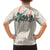 Brown Hawaiian Palaka Family Matching Off Shoulder Short Dress and Hawaiian Shirt Kukui Nut Money Lei - Polynesian Pride