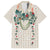 Brown Hawaiian Palaka Family Matching Puletasi and Hawaiian Shirt Kukui Nut Money Lei - Polynesian Pride