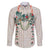 Brown Hawaiian Palaka Family Matching Puletasi and Hawaiian Shirt Kukui Nut Money Lei - Polynesian Pride