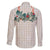 Brown Hawaiian Palaka Family Matching Puletasi and Hawaiian Shirt Kukui Nut Money Lei - Polynesian Pride