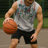 Brown Hawaiian Palaka Sleeveless Hoodie Kukui Nut Money Lei - Polynesian Pride