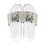 Brown Hawaiian Palaka Slide Sandals Kukui Nut Money Lei - Polynesian Pride