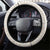 Brown Hawaiian Palaka Steering Wheel Cover Kukui Nut Money Lei - Polynesian Pride