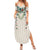 Brown Hawaiian Palaka Summer Maxi Dress Kukui Nut Money Lei - Polynesian Pride