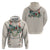 Brown Hawaiian Palaka Zip Hoodie Kukui Nut Money Lei - Polynesian Pride