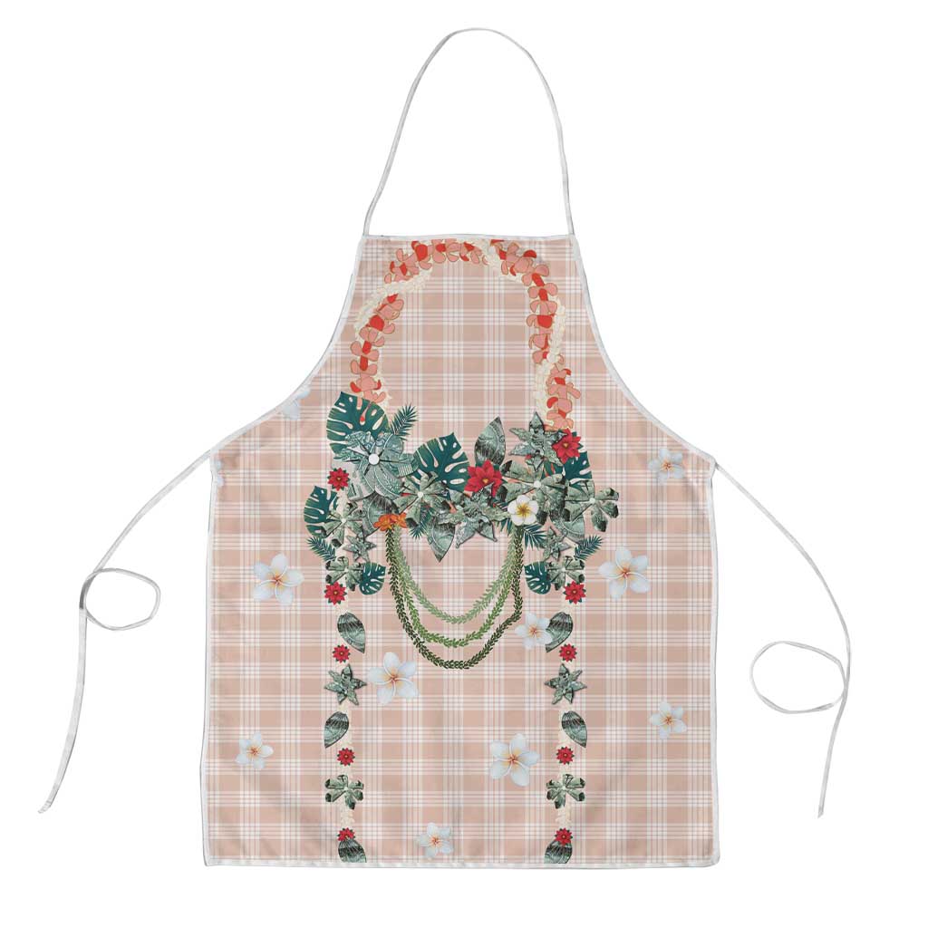 Peach Hawaiian Palaka Apron Kukui Nut Money Lei LT9 Peach - Polynesian Pride