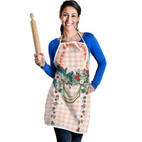 Peach Hawaiian Palaka Apron Kukui Nut Money Lei LT9 - Polynesian Pride