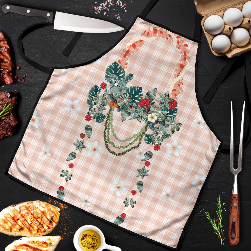 Peach Hawaiian Palaka Apron Kukui Nut Money Lei LT9 Peach - Polynesian Pride