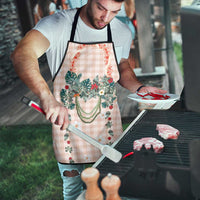 Peach Hawaiian Palaka Apron Kukui Nut Money Lei LT9 - Polynesian Pride
