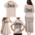 Peach Hawaiian Palaka Family Matching Puletasi and Hawaiian Shirt Kukui Nut Money Lei - Polynesian Pride