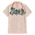 Peach Hawaiian Palaka Family Matching Puletasi and Hawaiian Shirt Kukui Nut Money Lei - Polynesian Pride